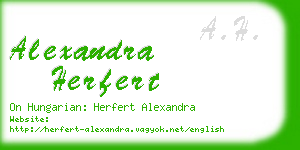 alexandra herfert business card